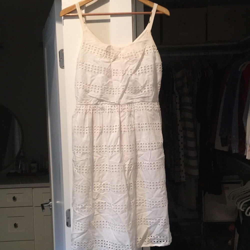 White eyelet dress